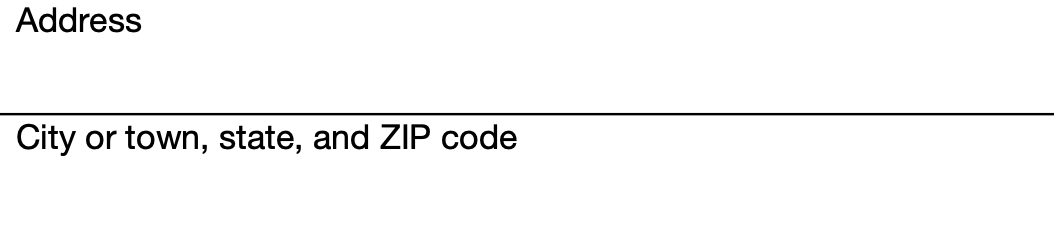 W-4 Form - Your Address