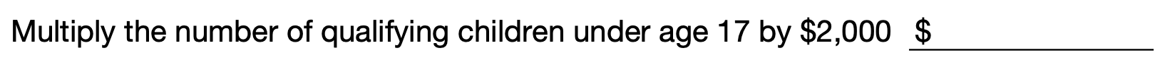 W-4 Form - Qualifying Children Under Age 17