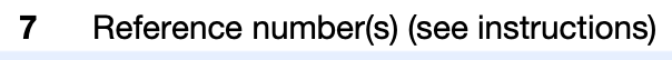 W-8BEN Form - Line 7: Reference Number(s)