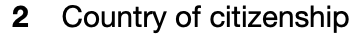 W-8BEN Form - Line 2: Country of Citizenship
